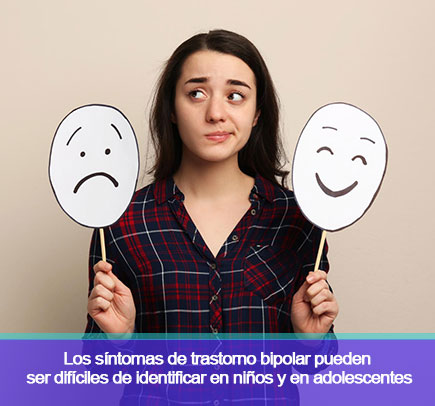 Adolescente con símbolos de Felicidad y Tristeza